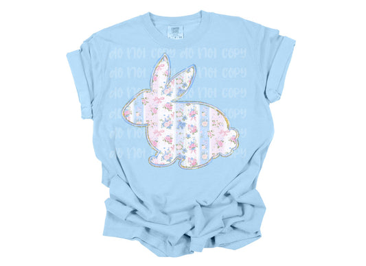 Striped Floral Bunny