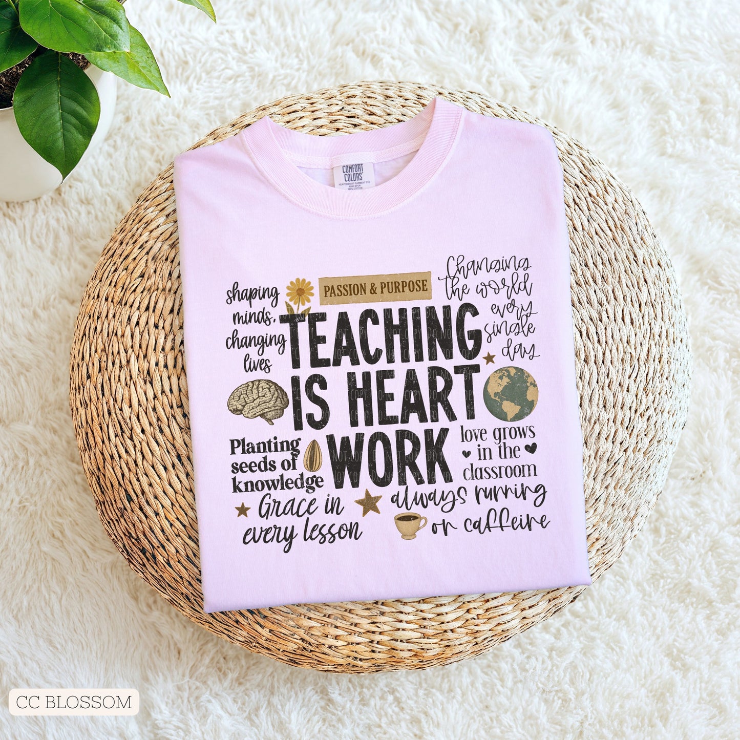 Teaching Is Heart Work Collage