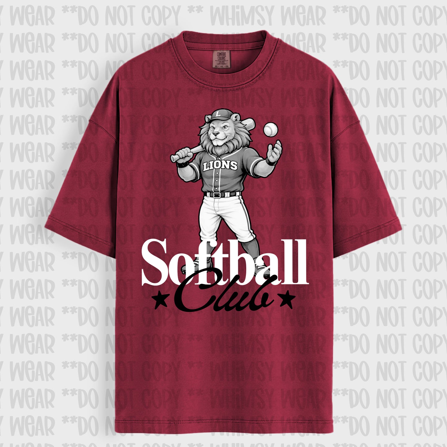 Softball Monotone Mascots