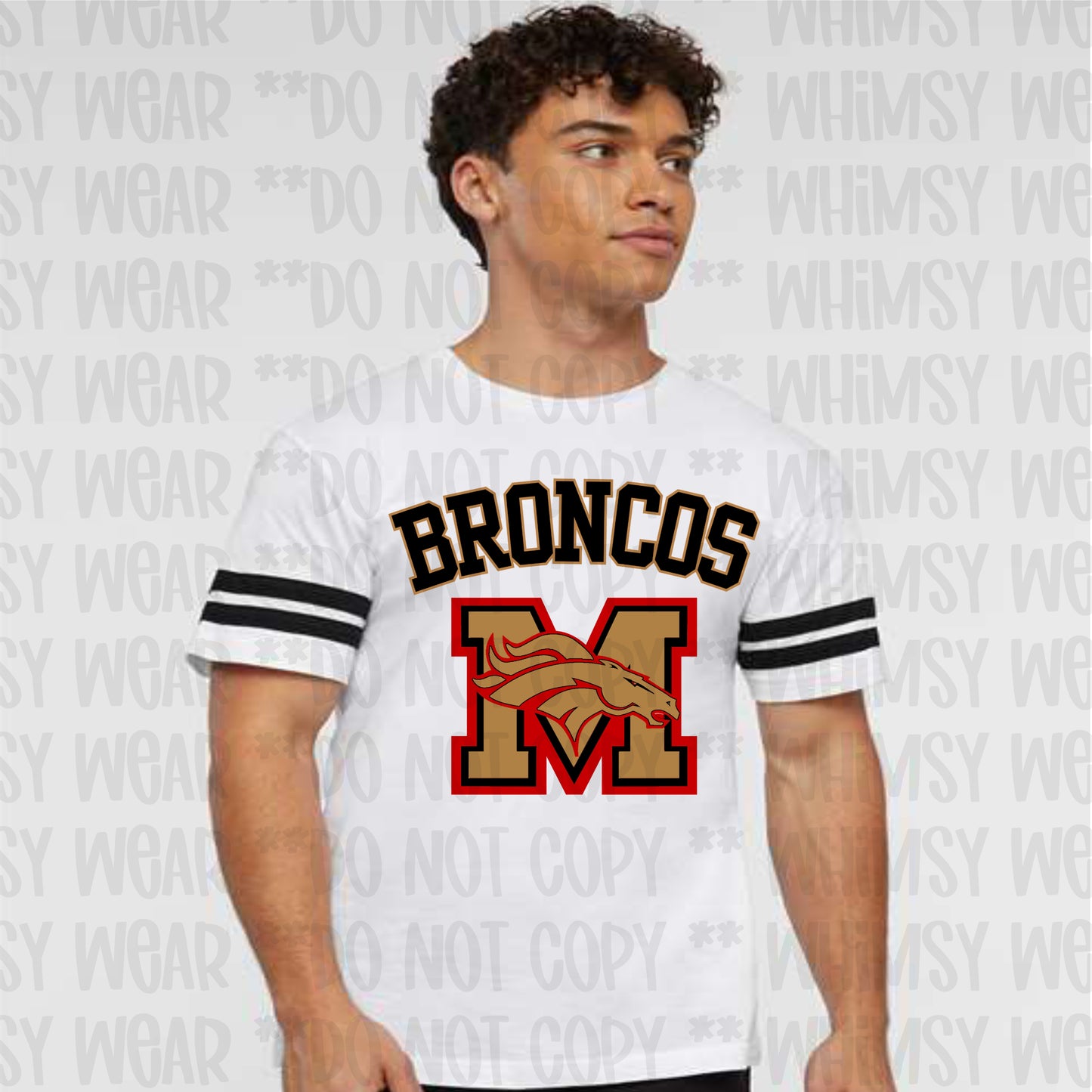 Morsey Jersey Design Black Letters With Gold Outline on Unisex Jersey Tee (Front Design Only)