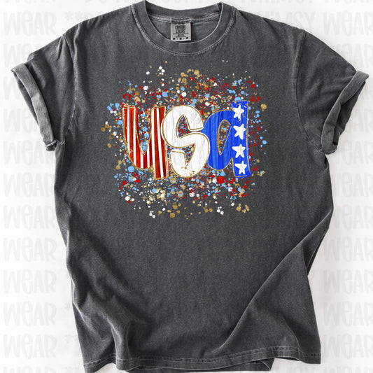 USA Splattered Stars and Stripes