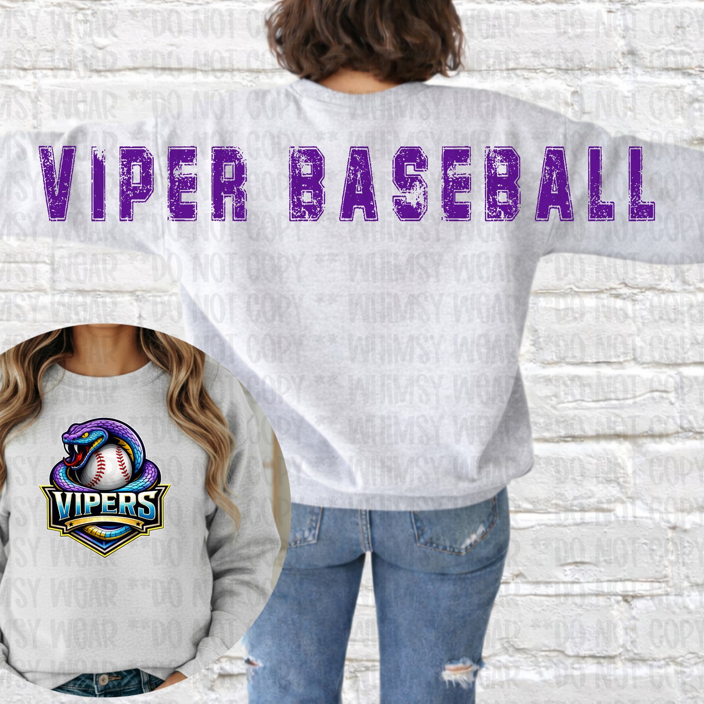 Vipers LONG NAME BACK DESIGNS with chosen Front Design