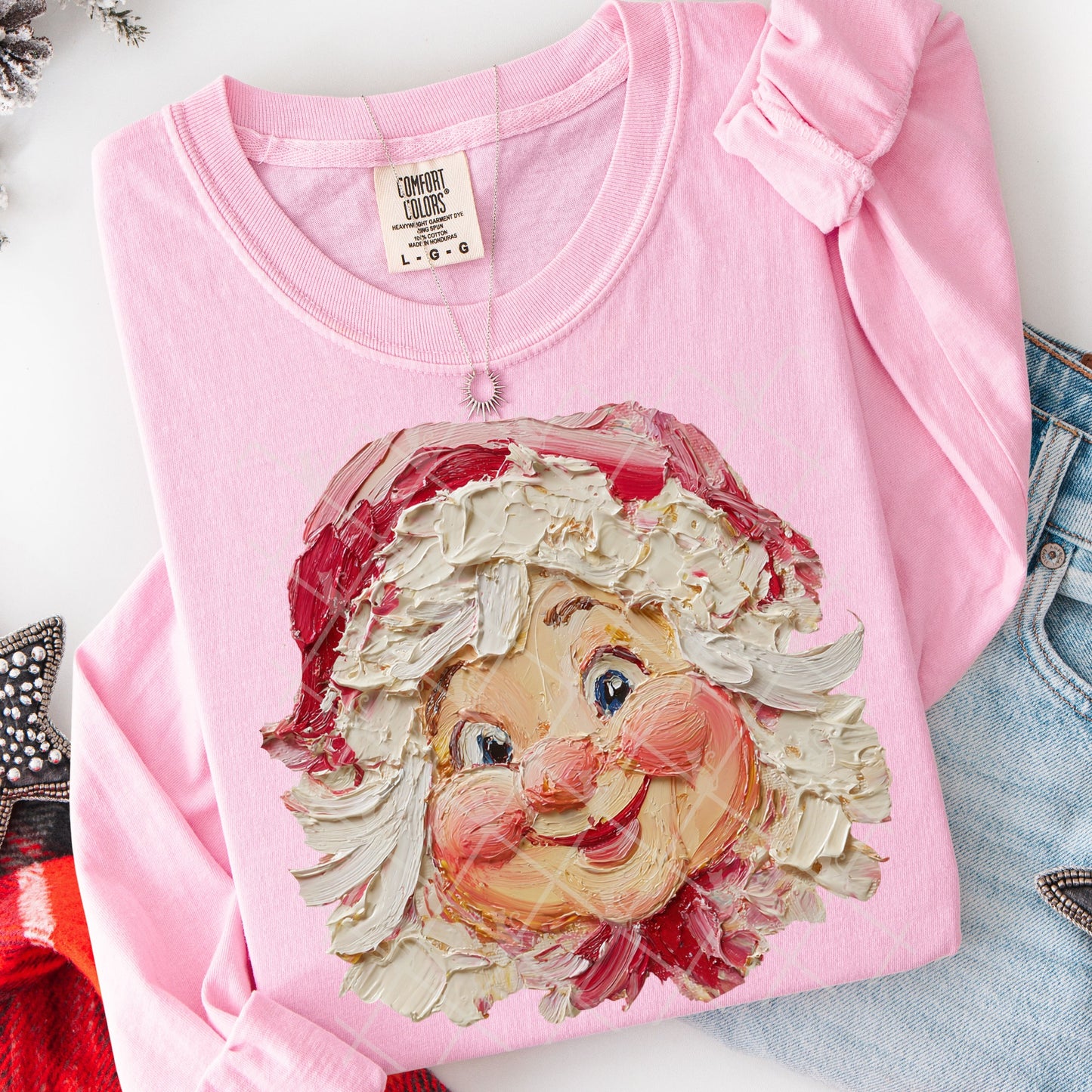 Watercolor Jolly Mrs Claus