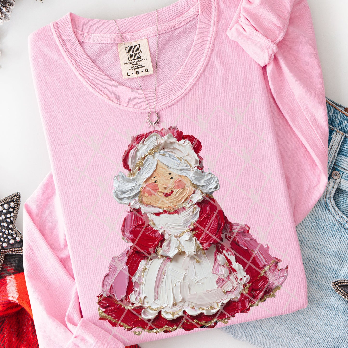 Watercolor Christmas Mrs Claus