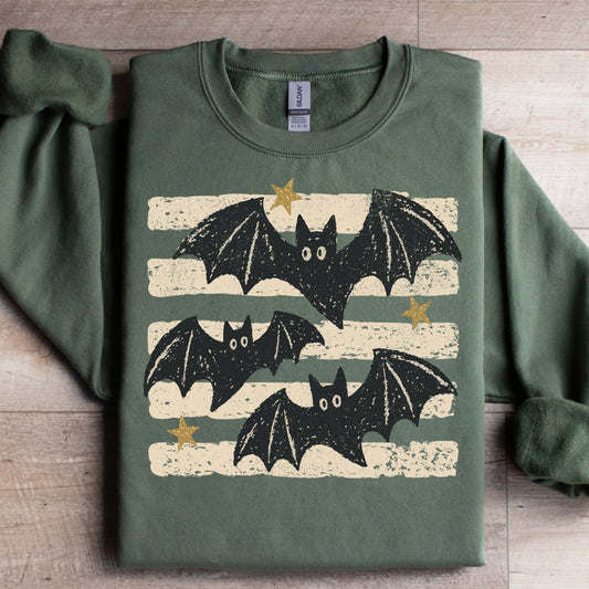 Halloween Bats (White Stripes)